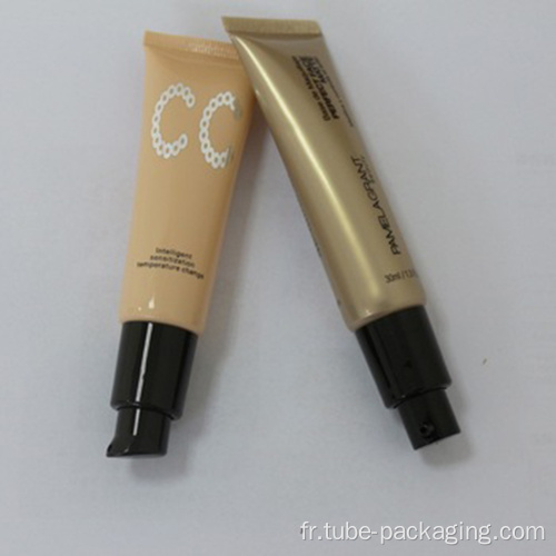 tube en plastique cosmétique pour CCcream avec bouchon de pompe